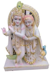 2 Feet Marble Radha Krishna Statue