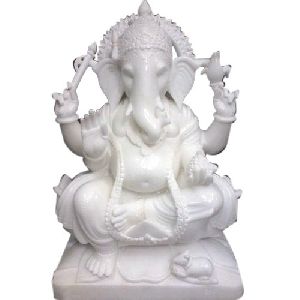 Marble Lord Ganesha White Statue