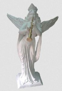 Angel Figurine Playing Horn Statue