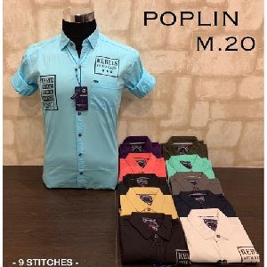 Men Poplin Printed Shirt