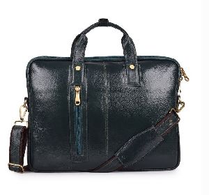 NDM Green Leather Laptop Bags