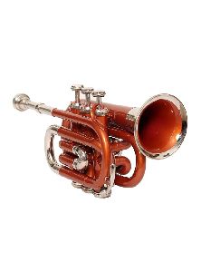 ARB Professional Orange-Silver Pocket Trumpet