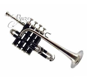 Rmze Professional Black-Silver Piccolo Trumpet