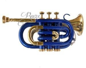 Rmze Professional Blue-Gold Pocket Trumpet