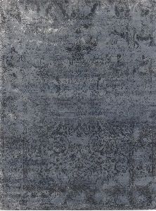 Wool and silk handknotted Rug D11