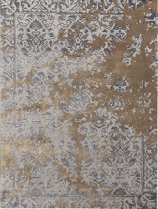 Wool and silk Handknotted Rug D9