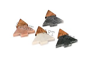 Black Marble Coasters Set of 4