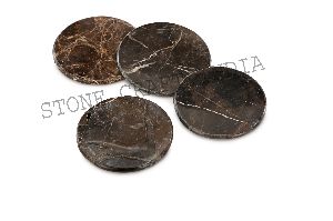 Black Marble Coasters Set of 4