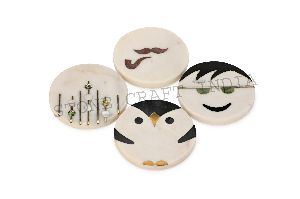 Black Marble Coasters Set of 4