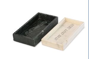 Marble Trays with Metal Handles