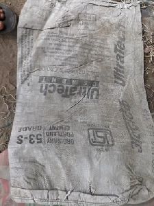 Used Mouth Open Empty Cement Bag