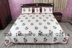 cotton printed bed sheet