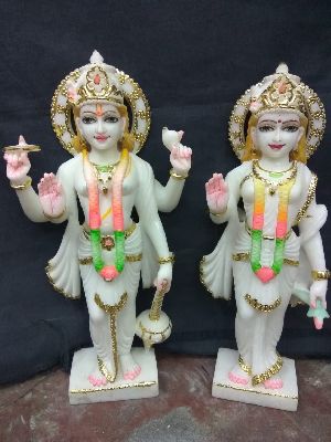 Marble Laxmi Narayan Statue