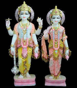 Marble Laxmi Narayan Statue