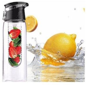 Black Sipper Fruit Infuser Water Bottle