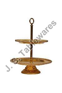 Brass Two Tier Cake Stand