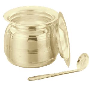 1002 Silver Plated Ghee Pot Set