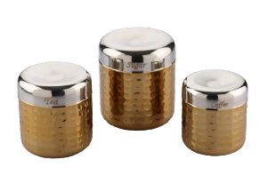 3020G GOLD FINISH CANISTER SET