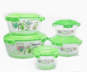 royal 5 pcs transparent hotpot set