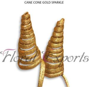 Cane Cone Gold Glitter