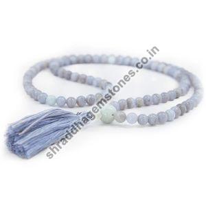 Blue Lace Agate Beads Mala