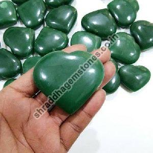 Green Heart Shaped Jade Stone