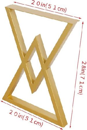 Stainless Steel Frame Wooden Table