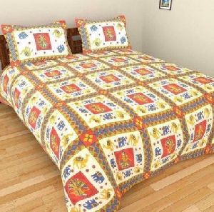 printed cotton bed sheet