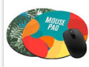 printed round shape mouse pad