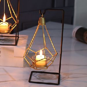 iron metal candle holder with stand