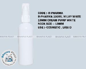 r-pharma 100ml milky white pet bottle