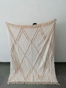 Cotton Slub Tufted Throw