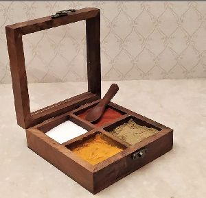 Wooden Spice Box