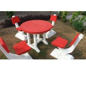 Modern Cement Table Chair Set