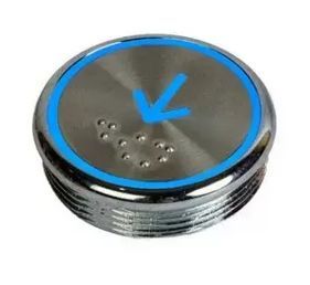 Round Blue Elevator Push Button