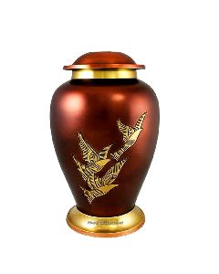 brass human cremation urn