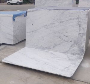 Blue Veined White Marble Slab