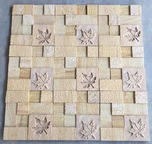 CNC Carving Teak Wood Tile