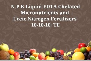 NPK Liquid EDTA Chelated Micronutrient and Ureic Nitrogen Fertilizer
