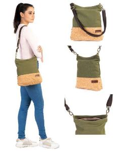 Ladies Olive Green Crossbody Bag