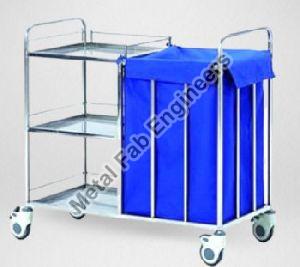 Linen Trolley with Three Shelves and Bag