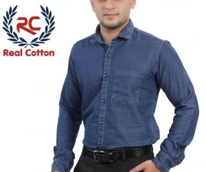 Real Cotton Blue Denim Shirt