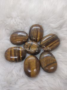 natural tiger eye palm stone