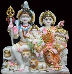 Marble Shiv Parivar Statue