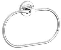 SS Heavy Solid Concealed Oval Towel Ring