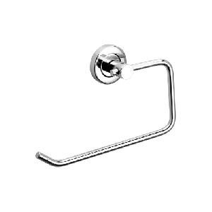 SS Heavy Solid Concealed Square Cut Towel Ring