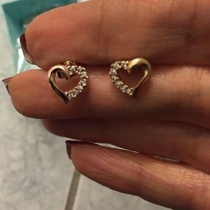 Heart Real Diamonds Diamond Earrings For Kids