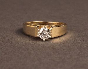 Men's Solitaire Real Diamond Ring