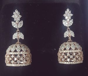 Round Diamond Jhumka Earring