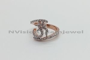 Round Real Diamond Ladies OM Ring